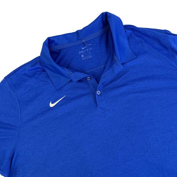New Mens Nike Dri-Fit Golf Short Sleeve Polo Shirt Size XXL Blue NWOT - Picture 1 of 7